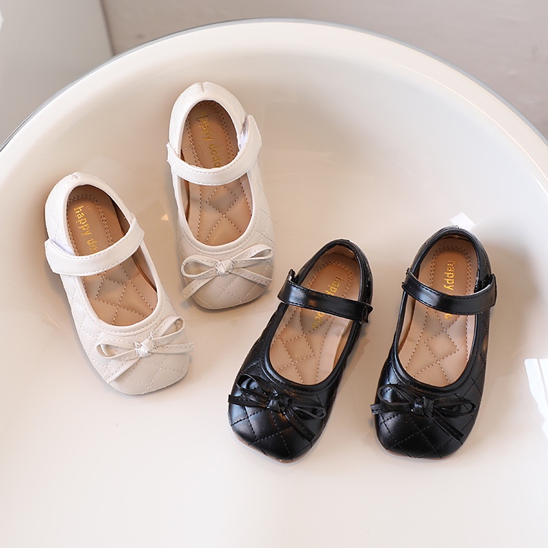 Giày nữ phong cách công chúa đế mềm màu đen