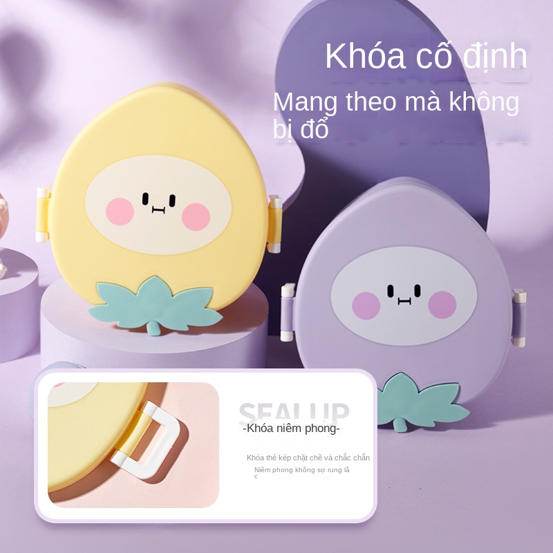 Hộp ăn trưa ngăn trẻ em đào dễ thương mới