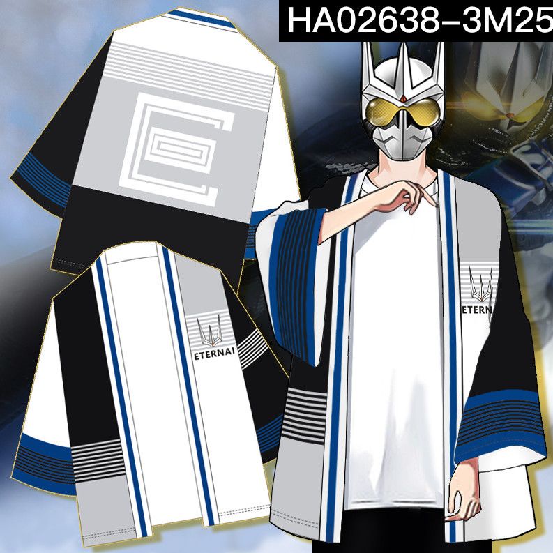 Kamen rider faiz build drive decade cosplay kimono áo khoác unisex thời trang 3d nhật bản haori năm điểm tay áo harajuku cổ điển lỏng yukata cardigan