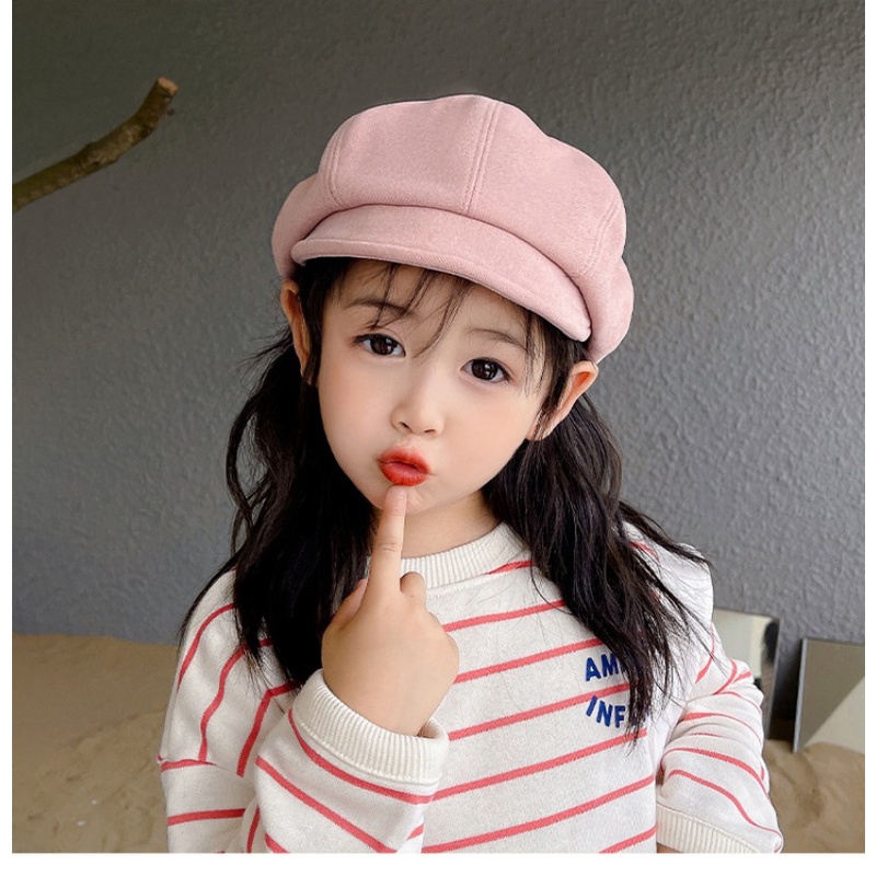 Mũ len trẻ em mũ beret thời trang mũ họa sĩ mũ bát giác thời trang và linh hoạt