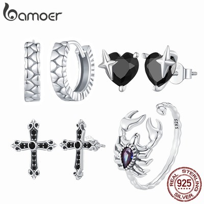 Bamoer Bông Tai Bạc 925 Hình Bọ Cạp Phong Cách Cổ Điển Cho Nữ