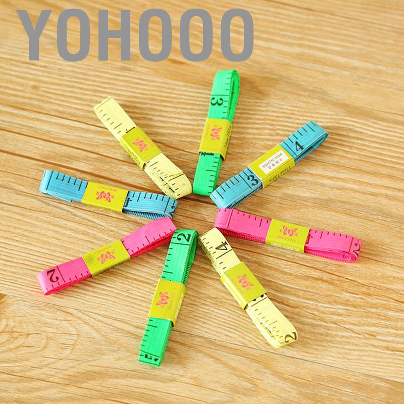Yohooo Soft Tape Measure Long Accurate Brilliant Color Cloth for Sewing Tailoring
