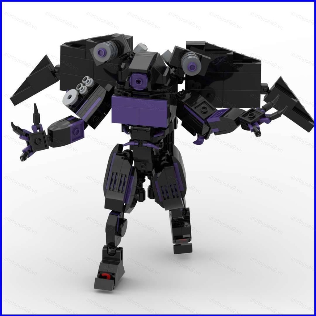 Skibidi toilet building blocks quà tặng cho trẻ em người theo dõi sinh hóa có cánh đồ chơi mô hình cho trẻ em hình búp bê