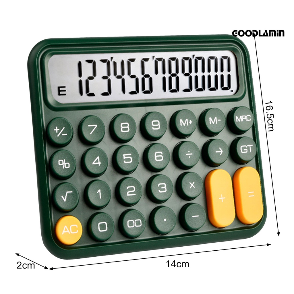 Máy tính cơ goodlawjcj 12-chữ số với màn hình lcd lớn tiện lợi chìa khóa nút tròn lớn chính xác