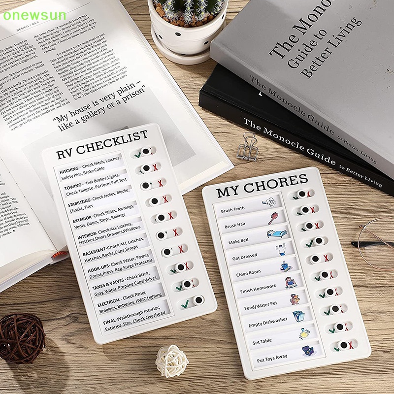 Onewsun checklist check plan bulle board memorandum essential learn hot sales phát triển thói quen trẻ em mới
