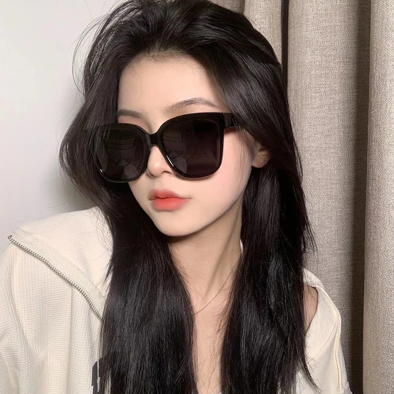 Kính râm gọng vuông ultra-light anti-radiation thời trang âu mỹ cá tính viền dày gọng kính xu hướng thời trang, kính râm nam và nữ hip hop