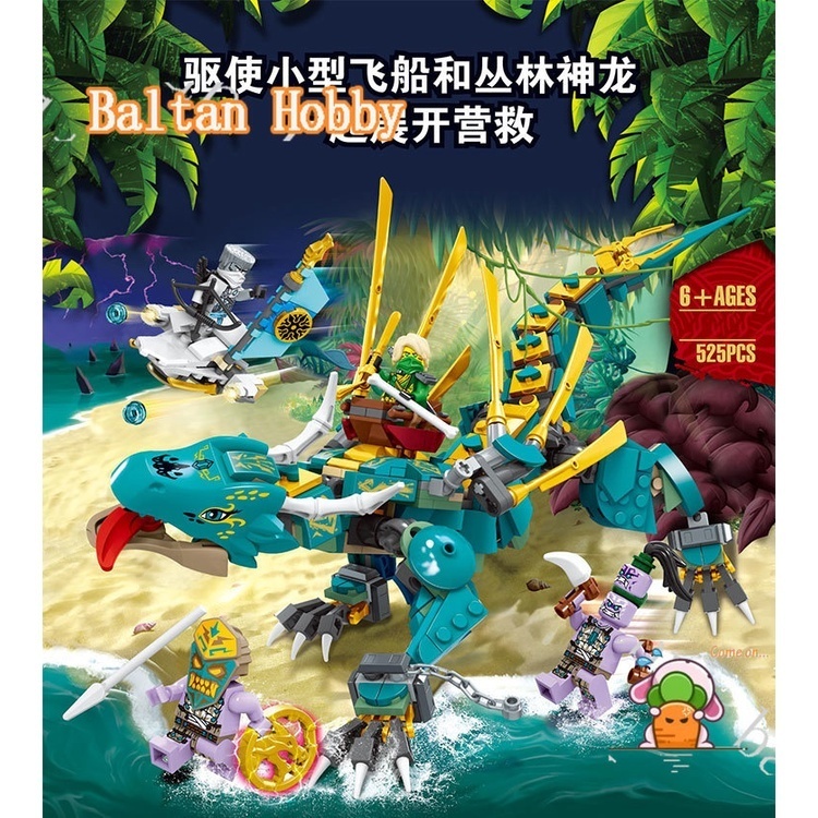 Baltan toy bh1 tương thích với ninjago 71746 jungle dragon 3082 building blocks toy en5