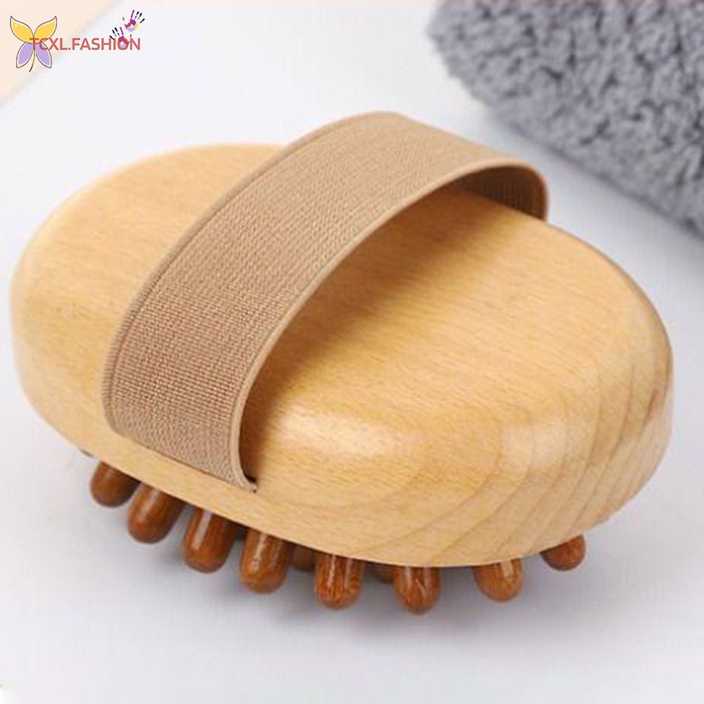 Bàn chải massage cơ thể mini air cushion lược massage da đầu bằng gỗ cho cánh tay chân