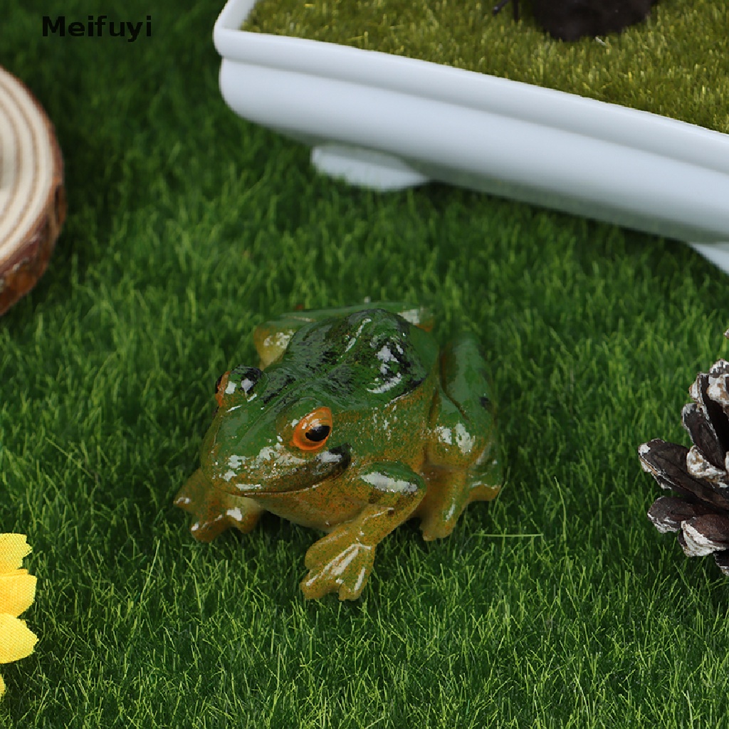 Mô Hình Chú Ếch Mini Bằng Nhựa Resin Dễ Thương Dùng Trang Trí Tiểu Cảnh DIY