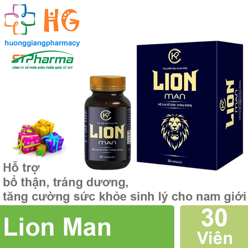 Tăng cường sinh lý nam Lion Man giúp bổ thận tráng dương tăng cường sức khỏe sinh lý cho nam giới Lọ 30 Viên Hodaso