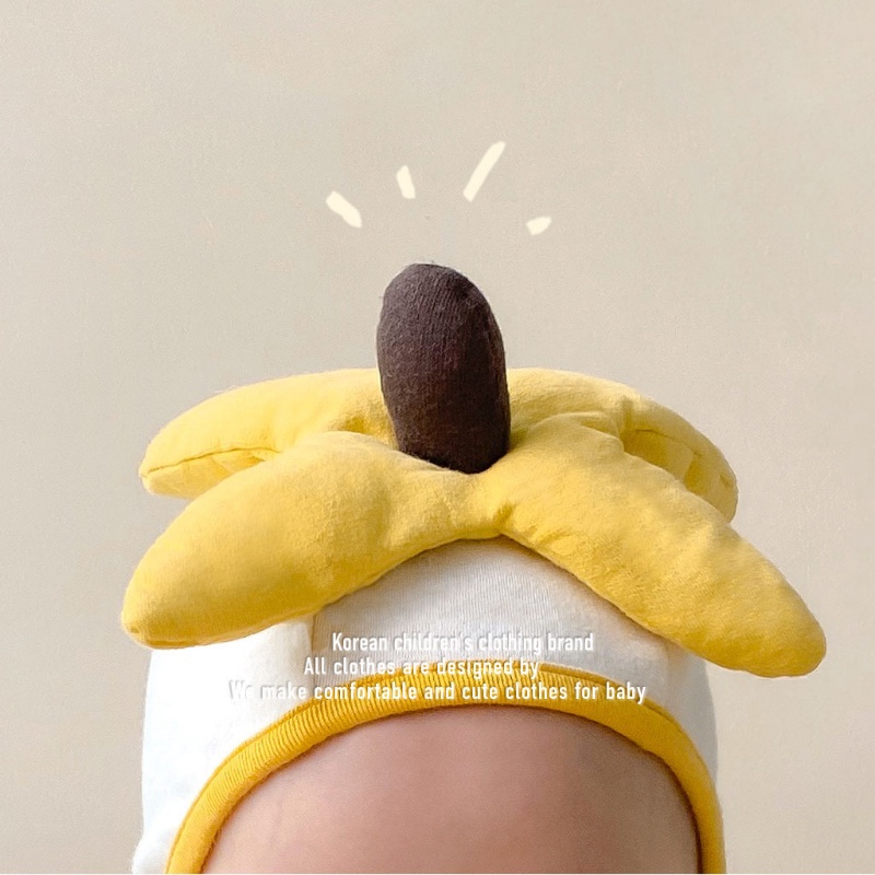 Áo Khoác In Hình Trái Chuối Có Nón Phong Cách Hàn Quốc Thời Trang Xuân Hè Cho Bé