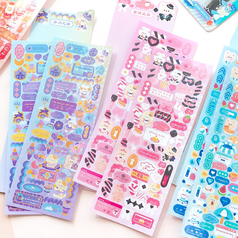 Bộ 2 Sticker Dán Trang Trí Sổ Tay Hình Câu Nói Vui Nhộn