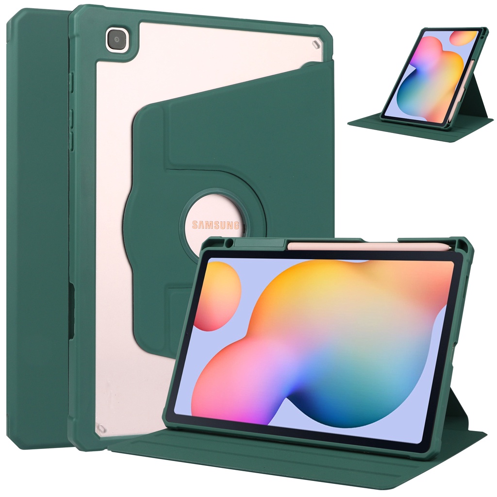 360° Bao Da Máy Tính Bảng Có Ngăn Đựng Bút Cho Samsung Galaxy Tab S6 Lite P613 P619 Tab s6lite10.4inch 2020 2022 Samsung Tab SM-P610 SM-P615