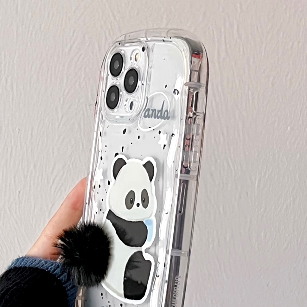 Ốp Điện Thoại TPU Mềm Chống Sốc Hình Thỏ / Gấu Trúc Đuôi Bông 3D Dễ Thương Cho IPhone 11 12 13 14 Pro Max