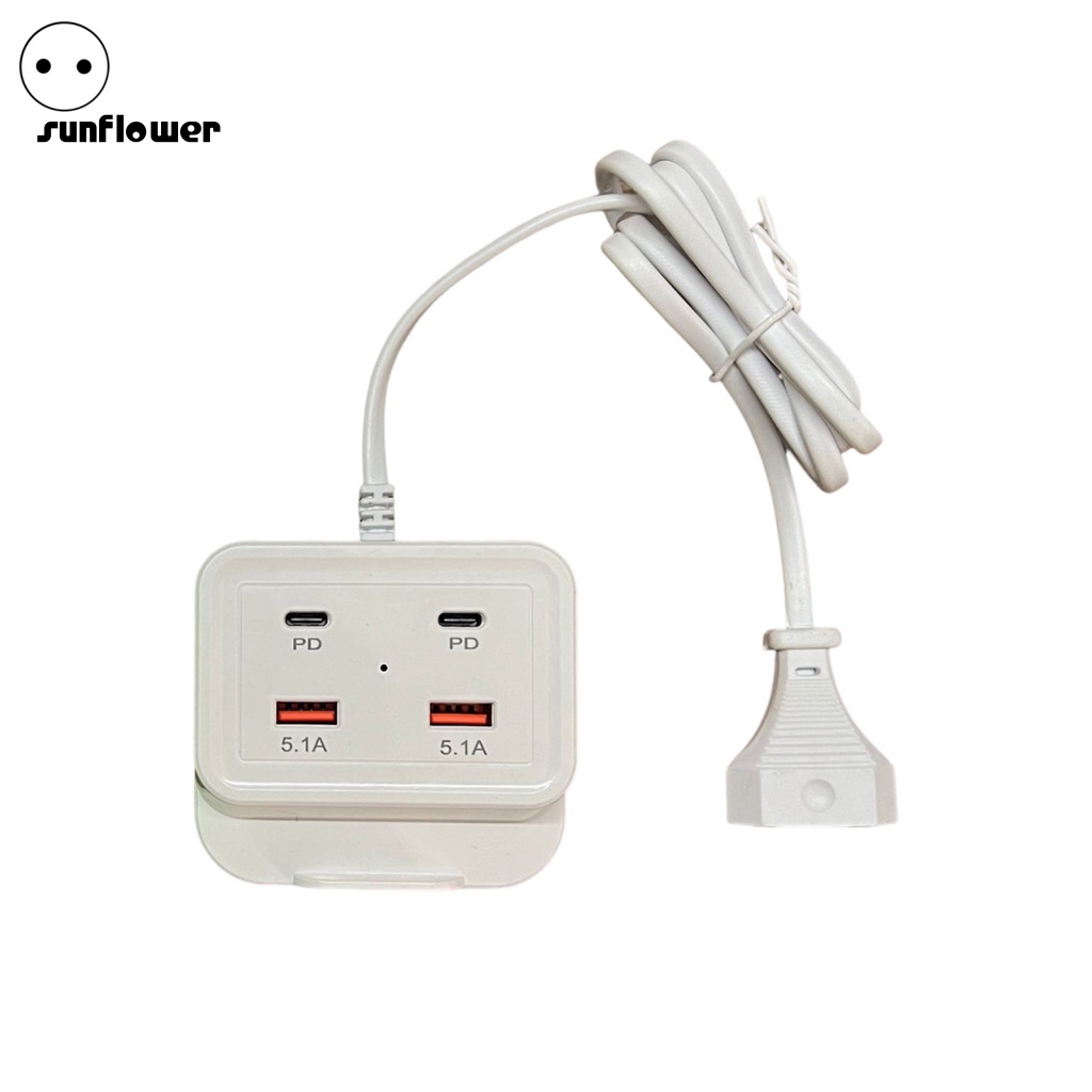 Tẩu Sạc Nhanh PD Kép USB Kép Bằng ABS Cho Android Apple