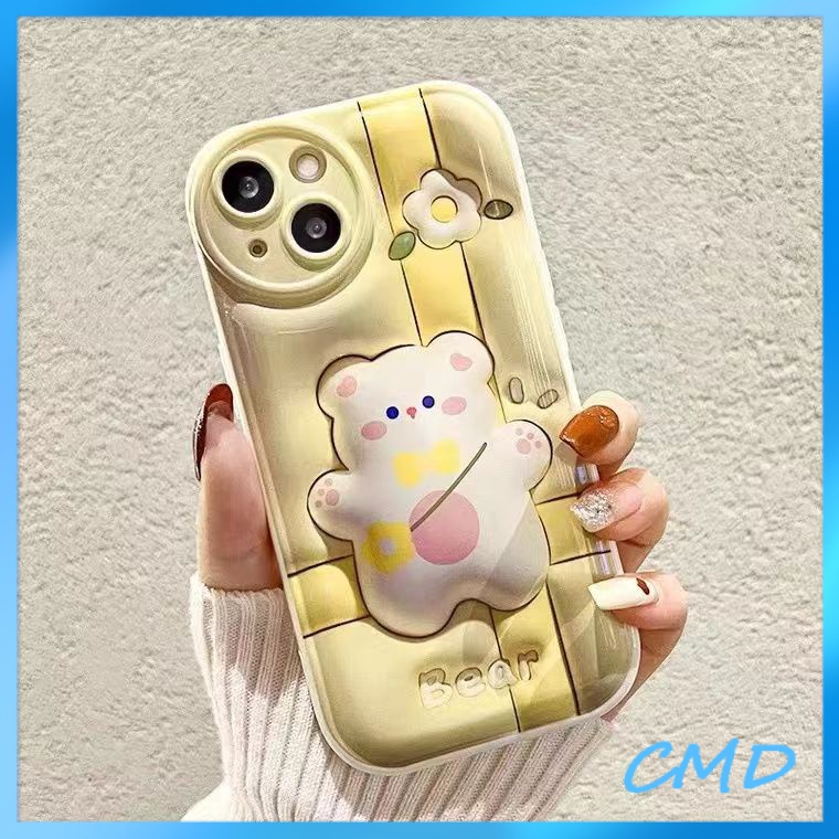 ốp lưng iphone Điện Thoại Gấu Nhỏ đáng yêu, hiệu ứng hình ảnh 3D, di động, đệm khí, vỏ mềm silicon Cho Iphone 6 / 6S / 6splus / se / 7 / 7plus / 8 / 8plus / X / xs / xsmax / 11 / 12 / 13 / 14 / Plus / pro / pro max-5071