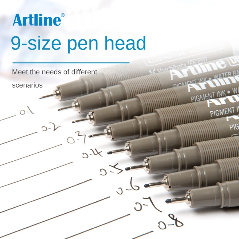 Bút Vẽ Graffiti Ngòi 0.05-0.8mm Màu Đen / Xanh Dương / Đỏ / Xanh Lá Kiểu Nhật Bản