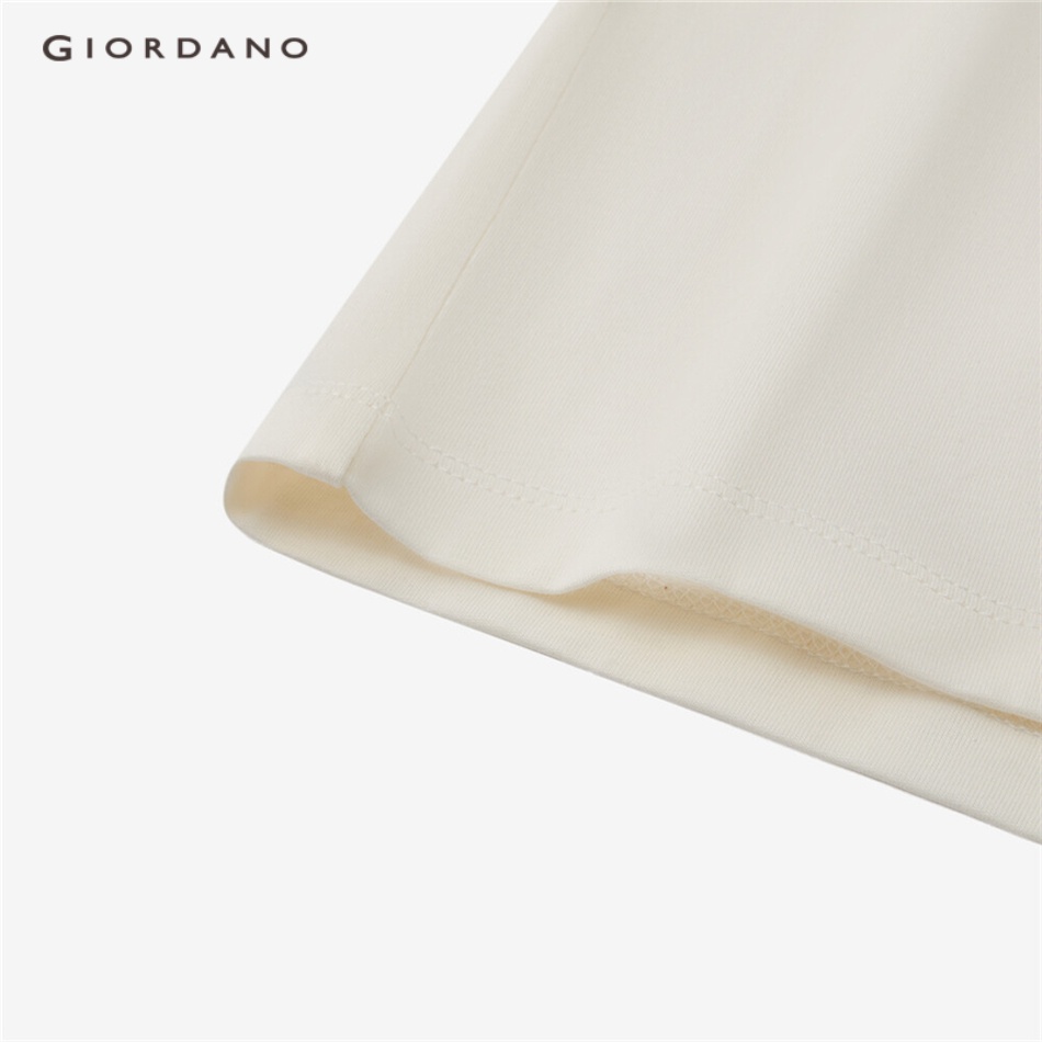 GIORDANO WOMEN Flower crochet contrast color cotton tee 05323434