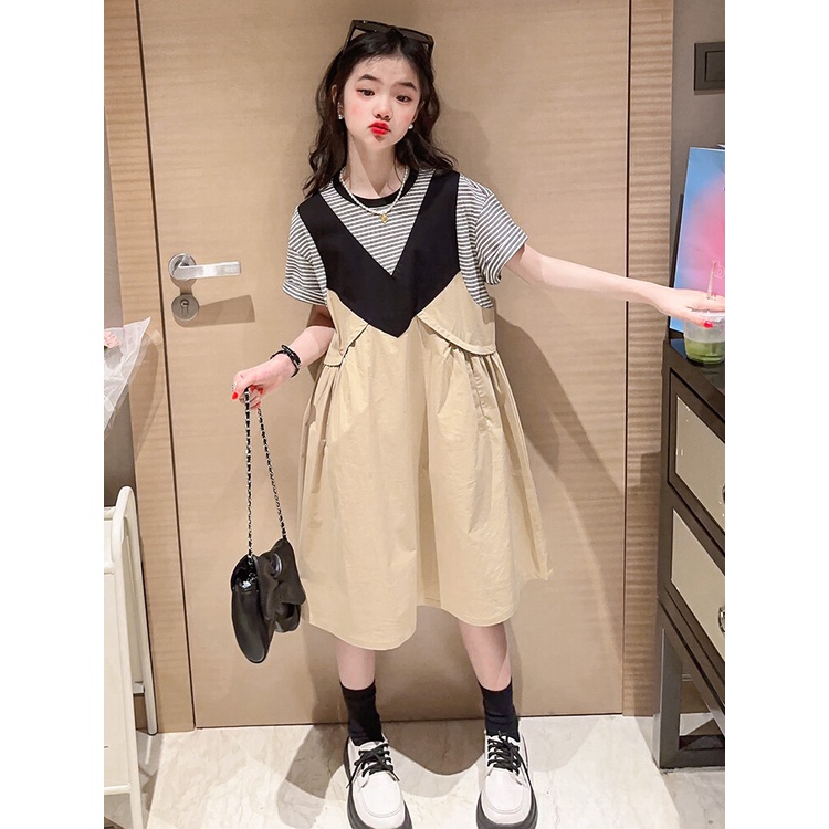 Đầm Công Chúa Tay Ngắn Thời Trang Mùa Hè Xinh Xắn Cho Bé Gái