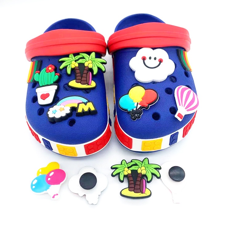 Phụ Kiện Trang Trí Giày Crocs Hình Đám Mây Cười Hoạt Hình Xinh Xắn