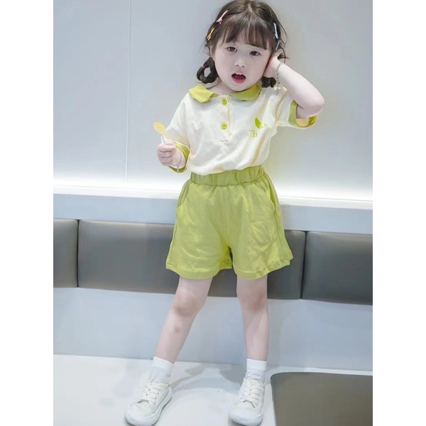 Set Áo Thun Ngắn Tay Và Quần Short Họa Tiết Hoa Phong Cách Phương Tây Thời Trang Mùa Hè Cho Bé Gái