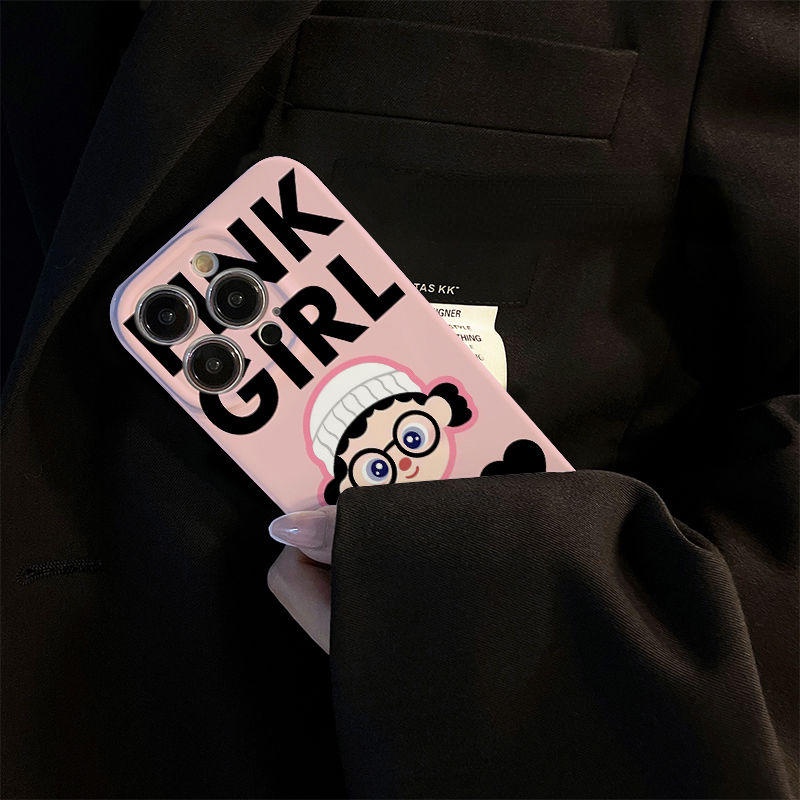 Ốp Điện Thoại Hình Cô Gái Xinh Xắn Cho iphone14promax 14 11 13 xr