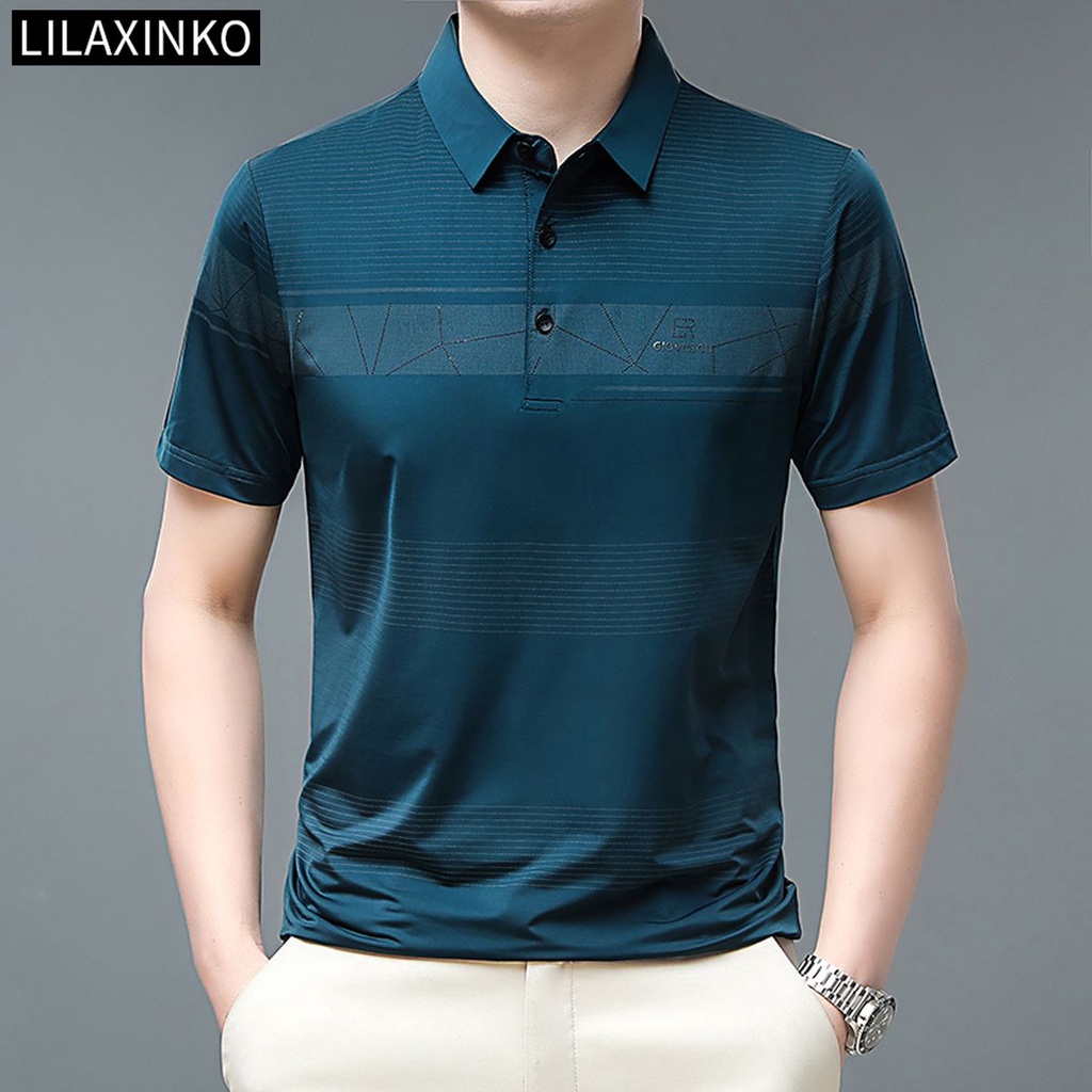 Áo Thun Polo Tay Ngắn Kẻ Sọc 6 Màu Thời Trang Dành Cho Nam