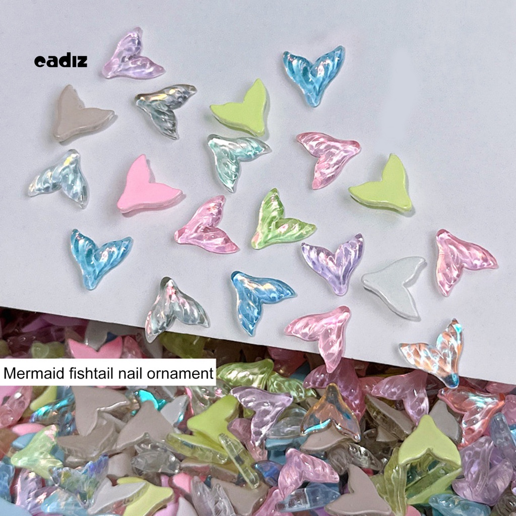 Túi 20 Hạt Cườm Hình Đuôi Cá Ba Chiều Đính Đá Trang Trí Móng Nghệ Thuật