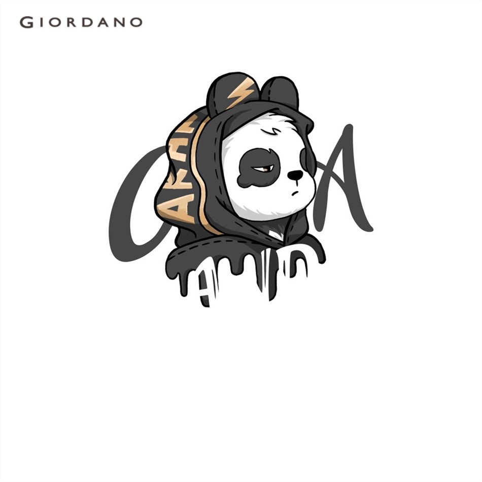 GIORDANO áo thun nam tay ngắn cổ tròn cotton in hình 91092274