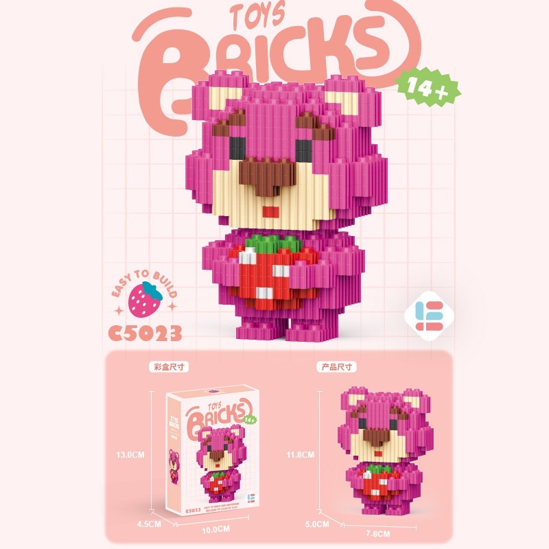 Bộ Đồ Chơi Lắp Ráp Hình Gấu Và Dâu Tây C5021-C5026