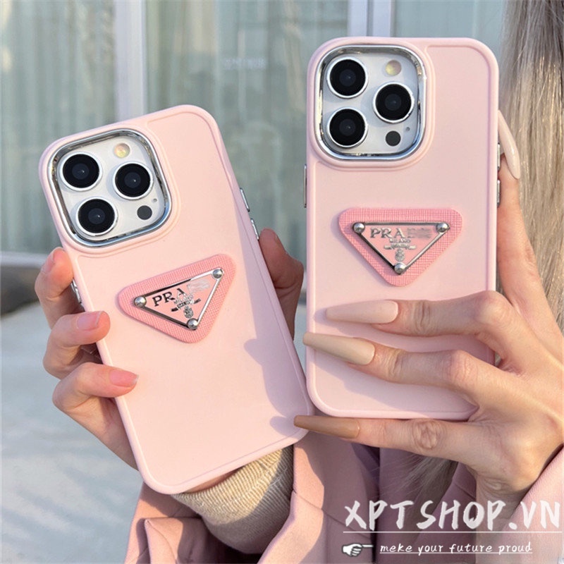 Ốp Điện Thoại Màu Hồng Trơn Đơn Giản Cho iphone 15 14 13 12 11promax xr ix