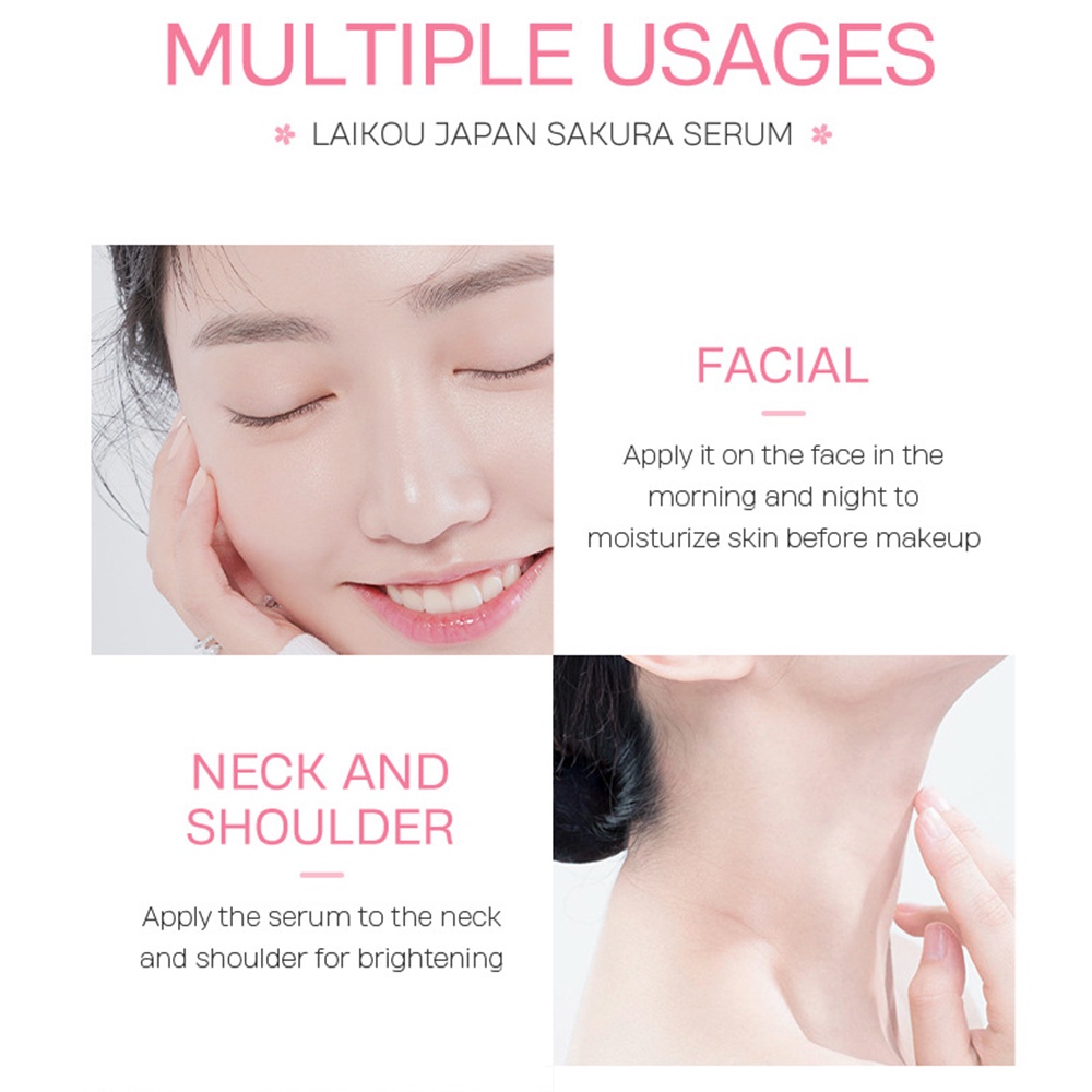 Serum LAIKOU Hoa Anh Đào Làm Trắng Chăm Sóc Da Mặt Và Làm Sáng Da