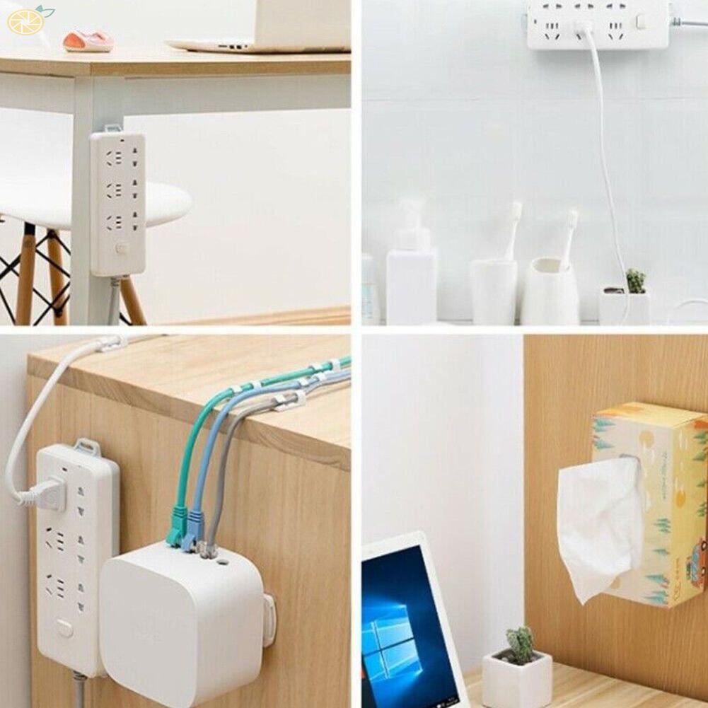 【VARSTR】Holder Durable Plug Sticker Plug Storage Device Power Strip Punch Free