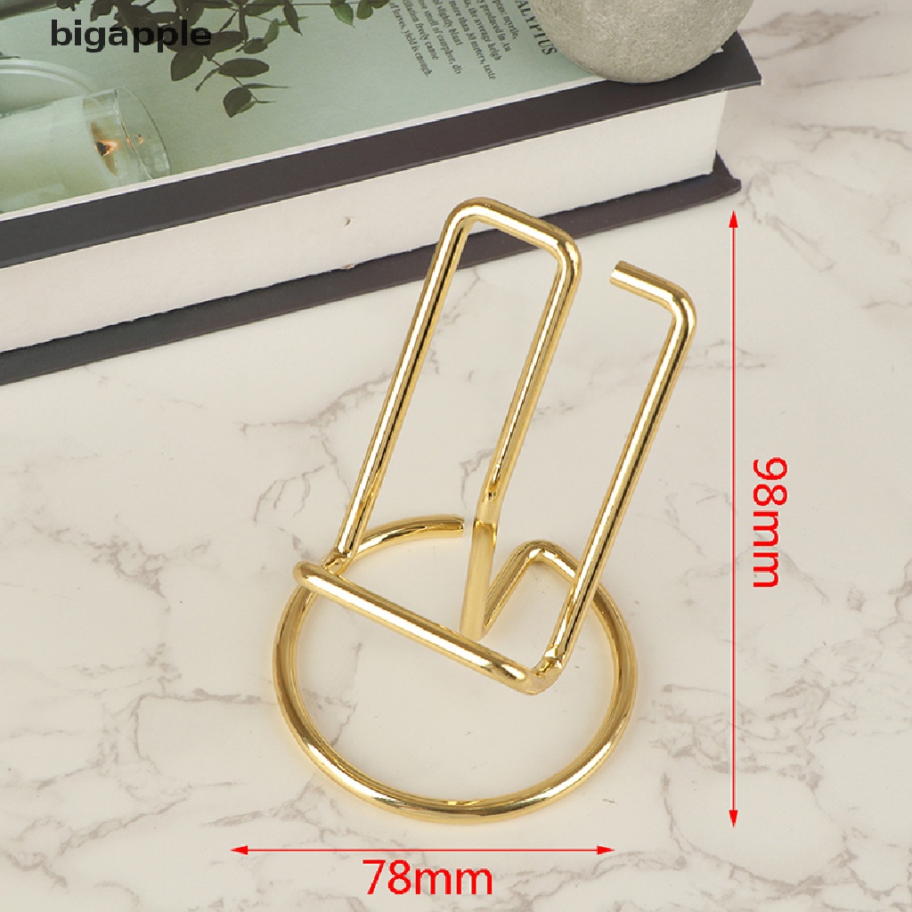 Bigapple Giá Đỡ Điện Thoại Thẻ Giấy Tờ Văn Phòng Để Bàn Bằng Kim Loại Màu Vàng Hồng Vàng Đồng Dùng Để Trưng Bày Trang Trí RDG