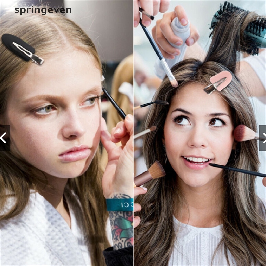 Set 4 Kẹp Tóc Mỏ Vịt Bằng Nhựa Trong Suốt Bản Rộng Không Đường May