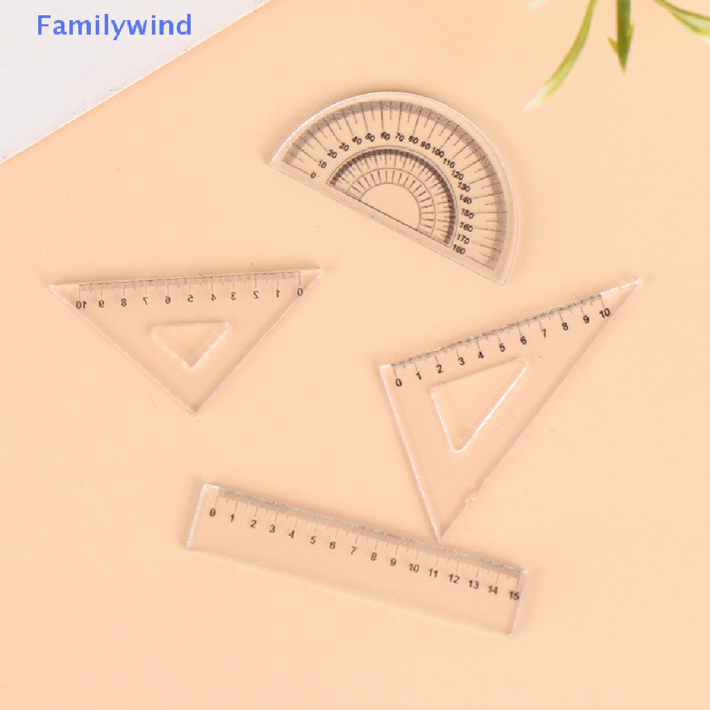 Set 4 Thước Kẻ Mini Tỉ Lệ 1: 12 Cho Bé Chơi Đồ Hàng