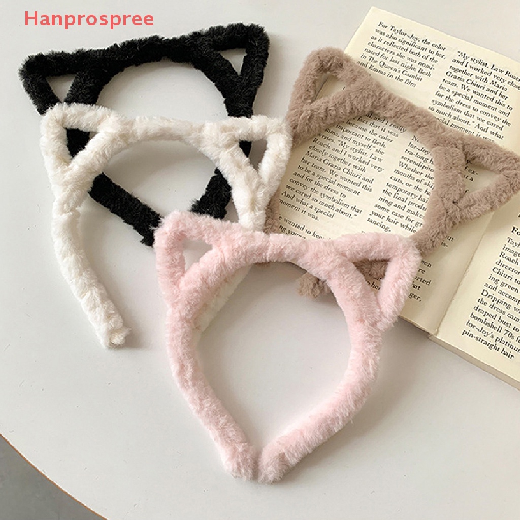 Hanprospree > Băng Đô Tai Thỏ Lông Xù Xinh Xắn Đáng Yêu Cho Nữ Rửa Mặt