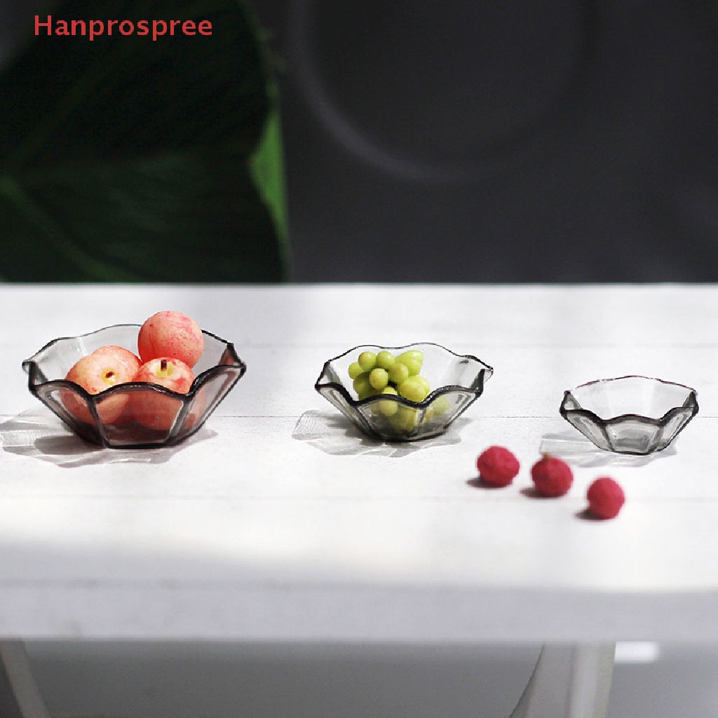 Bộ 3 Đồ trang trí Trái Cây Đa Giác Trang Trí Nhà Búp Bê Tỉ Lệ 1: 12