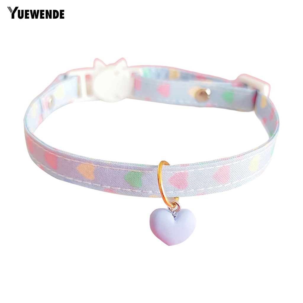 Yue.z Vòng Cổ Thoải Mái In Họa Tiết Trái Tim Có Thể Tái Sử Dụng Cho Cún Cưng