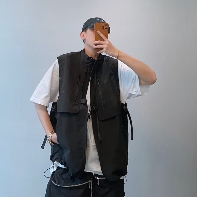 Áo Khoác Không Tay Cổ Đứng Phối Khóa Kéo Thời Trang Xuân Thu Cho Cặp Đôi | BigBuy360 - bigbuy360.vn