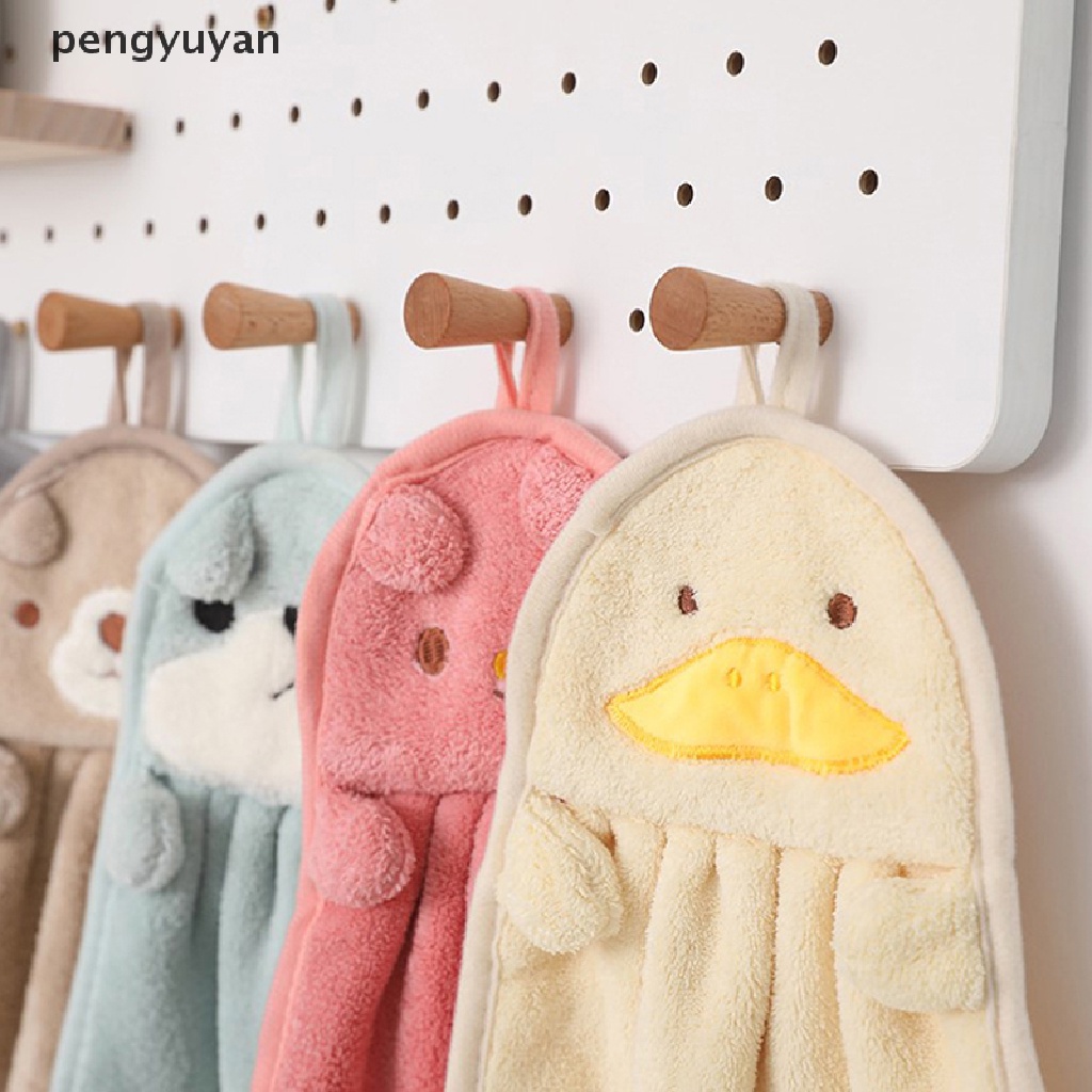 1 Khăn Lau Tay Bằng Lông Cừu San Hô Thấm Hút Nước Có Móc Treo Dành Cho Trẻ Em