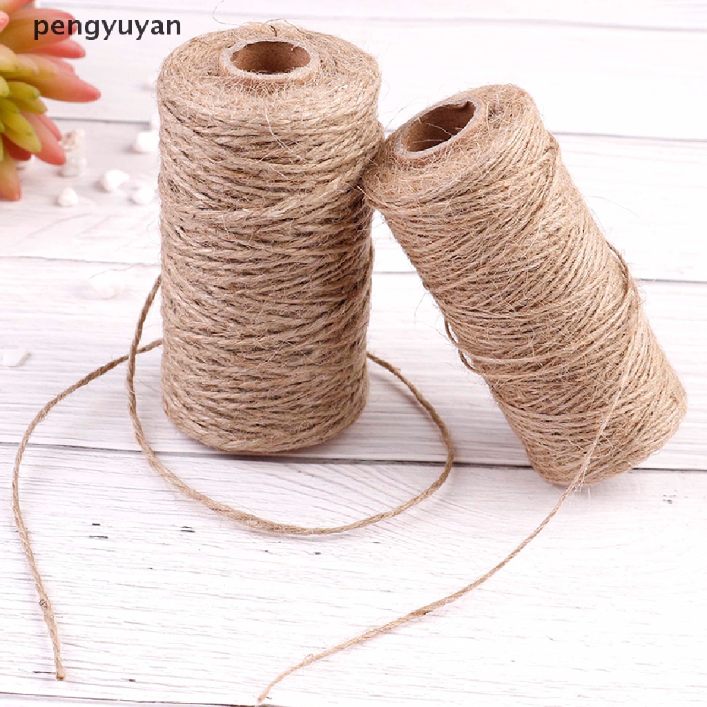 [pengyuyan] Cuộn Dây Đay Khô Tự Nhiên 100M Dùng Trang Trí Đồ Chơi Thủ Công DIY