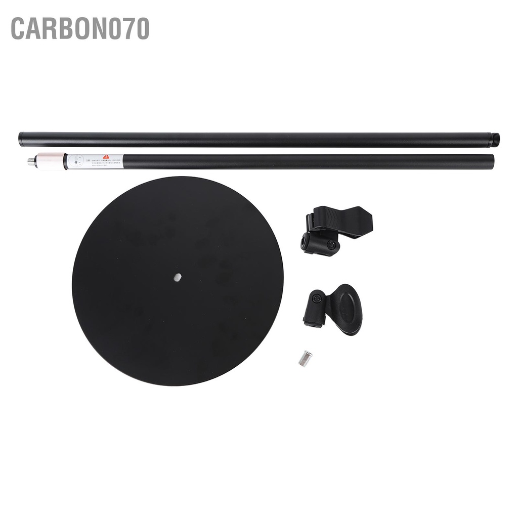 Carbon070 Chân đế micrô có thể thu vào ổn định với Đế tròn chịu lực dày cho Mic 26‑45mm