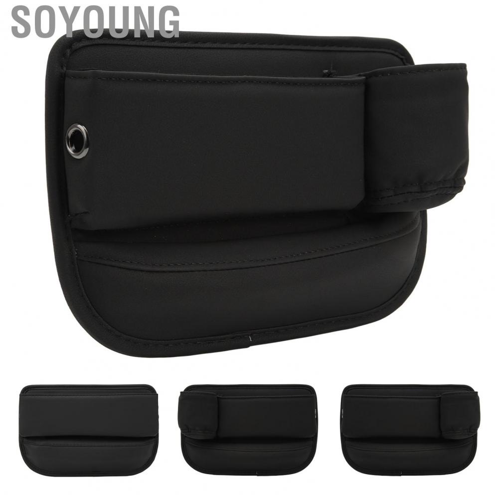 Soyoung Console Side Storage Box  PU Leather Car Seat Gap Organizer for Vehicle