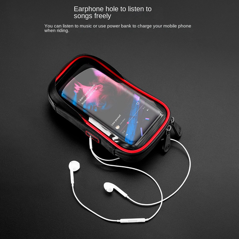 Giá Đỡ Điện Thoại Đa Năng Chống Thấm Nước Màu Đen Thông Dụng Gắn Xe Đạp /