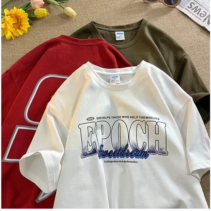 Áo Thun Cotton Tay Ngắn In Hình Ngọn Lửa Plus Size Phong Cách Retro Cho Nam