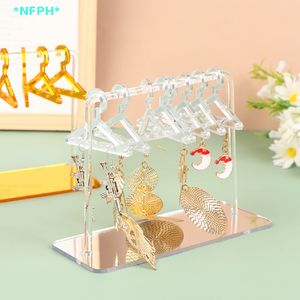 Nfph > Giá Treo Bông Tai / Áo Khoác Bằng Acrylic Sáng Tạo Cá Tính Trưng Bày Trang Sức Để Bàn Mới