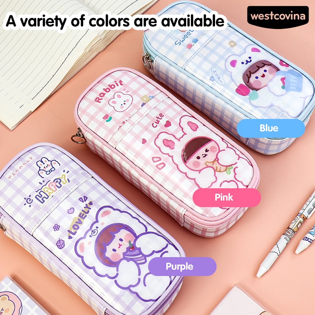 [COD]♪Túi Đựng Bút Nhiều Ngăn Sức Chứa Lớn Họa Tiết Hoạt Hình Xinh Xắn