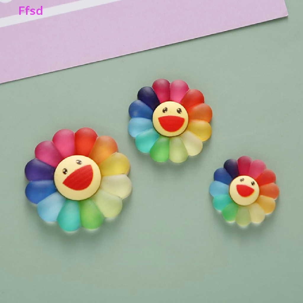 {Ffsd} Set 10 Mô Hình Tượng Hoa Hướng Dương Cười 3 Kích Cỡ Bằng Nhựa Resin Resin Nhỏ Xinh Trang Trí Sổ Tay