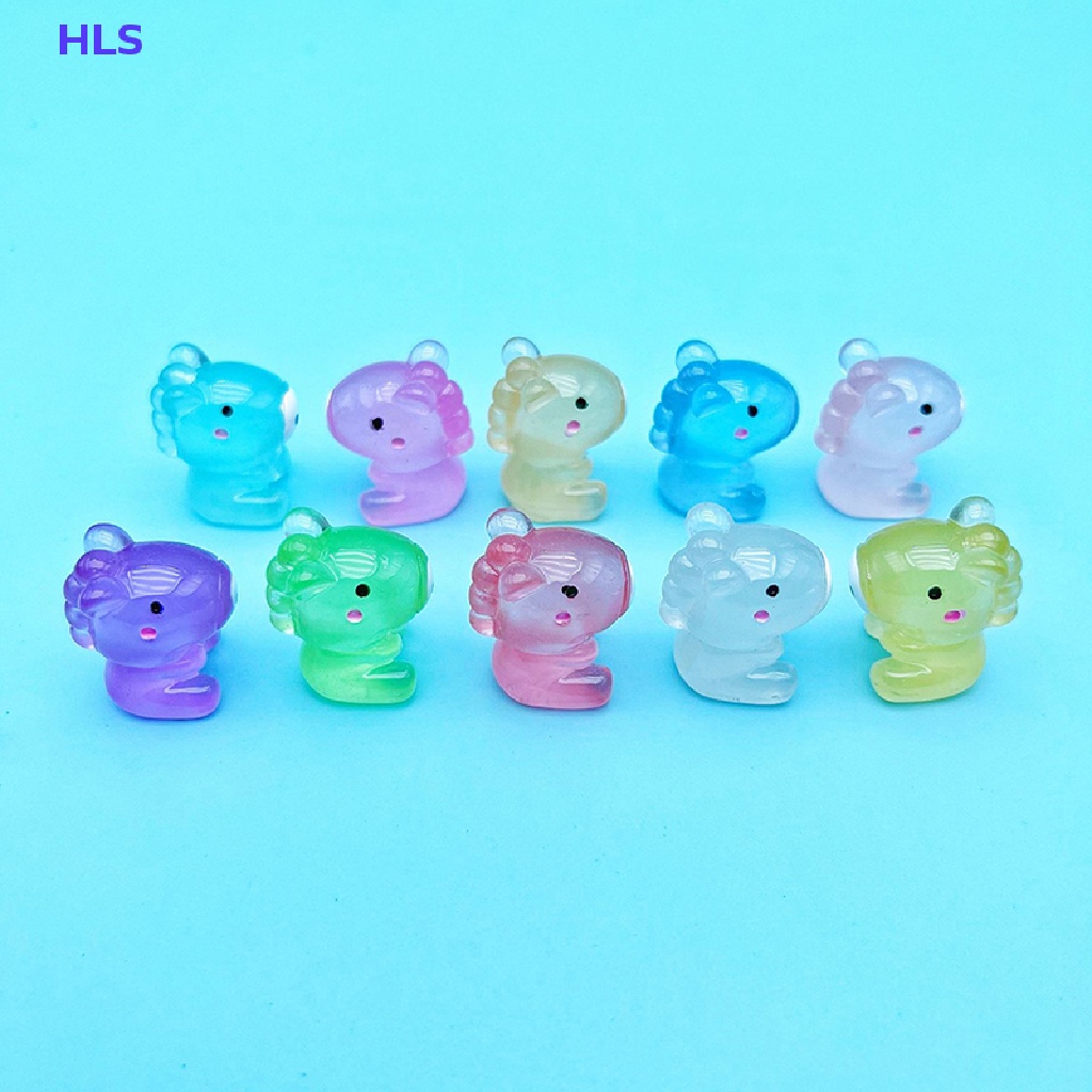 Bộ 2 Tượng Ngựa Hoạt Hình Mini Phát Sáng Trong Đêm Dùng Trang Trí